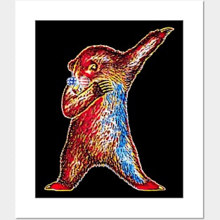 Bear dabbing bear lover,bear Posters and Art